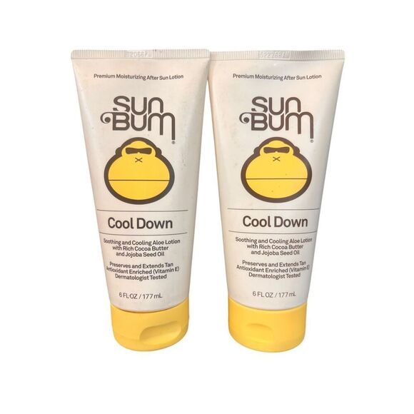 2 Sun Bum COOL DOWN Premium Moisturizing After Sun Lotion - 6 Fl Oz each - Picture 1 of 2